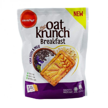 MUNCHY CHIA SEEDS & MILK OAT KRUNCH BREAKFAST 160GM